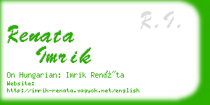 renata imrik business card